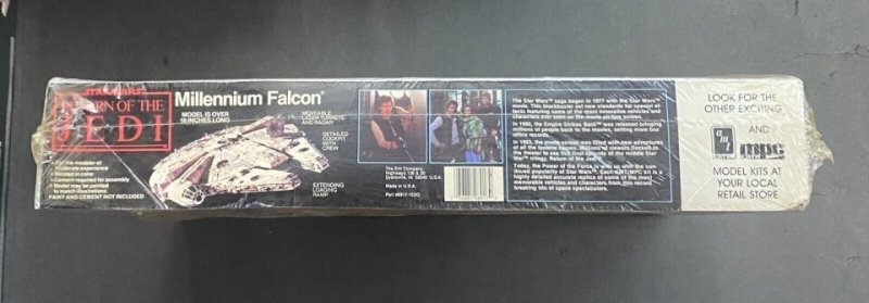 Star Wars Return Of The Jedi Millennium Falcon Model Kit 8917 1989 w/ Box