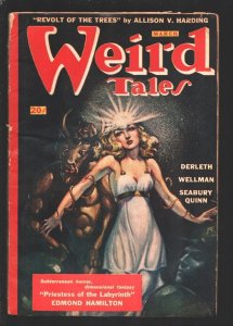 Weird Tale 3/1945-Canadian variant-Horror pulp by Seabury Quinn-Ray Bradbury-VG