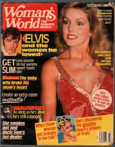 Woman's World 8/15/1989-Elvis-Priscilla Presley-Charles Manson-VG