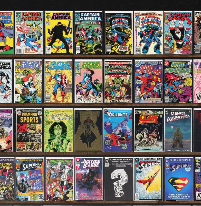 Huge Lot 150+ Comics with Captain America, Action Comics, Daredevil & More!