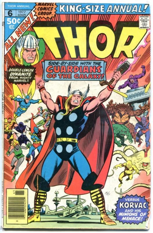 THOR #6 Annual, VG-, God of Thunder, Guardians of the Galaxy, 1966 series, 1977