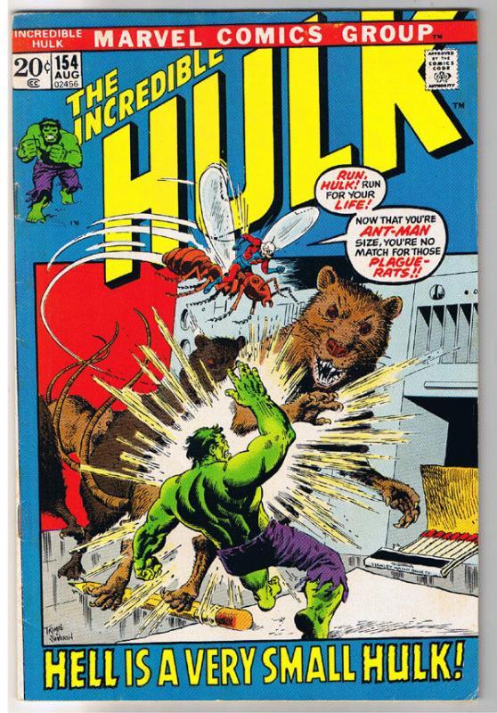 HULK #154, FN, Bruce Banner, Antman, Trimpe, 1968, Incredible, more in store