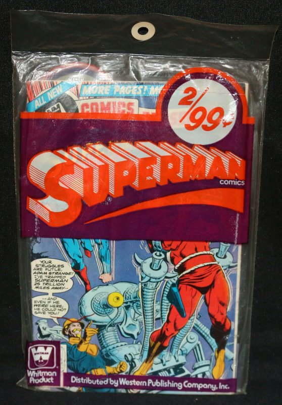 Superman 2pc Comic Book Pre-Pack by Whitman (Sealed) Action / Sman Adam Strange