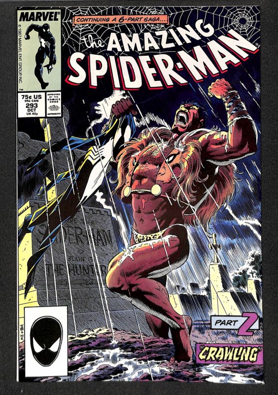 Amazing Spider-Man #293 NM 9.4 Kraven's Last Hunt Part 2!