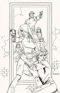 Fanboys Vs. Zombies #2D VF/NM ; Boom! | 1:20 Variant Garza B&W