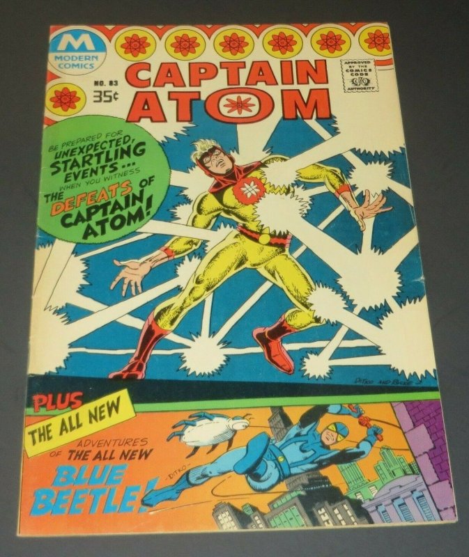 Captain Atom #83 FN/VF 1st Blue Beetle 1977 Bronze Age Comic Book Adventures Key
