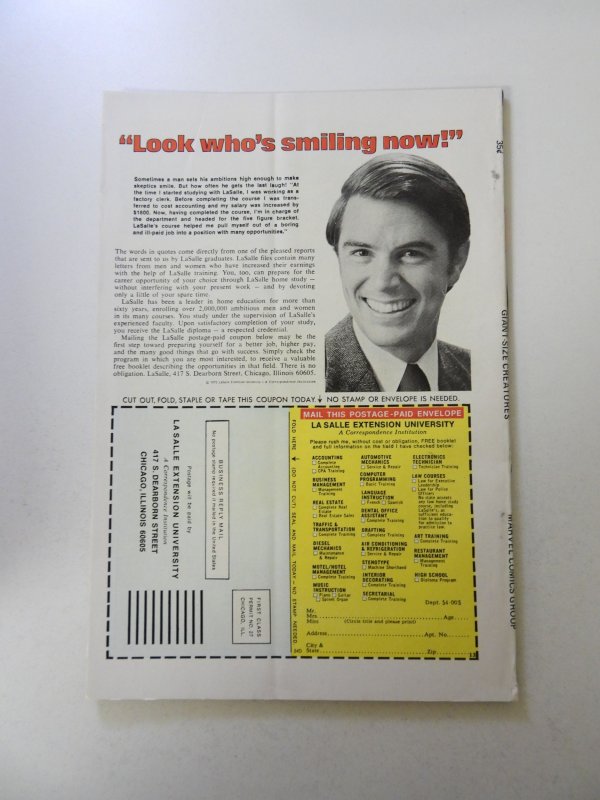 Giant Size Creatures (1974) 1st Tigra MVS intact VG/FN subscription fold