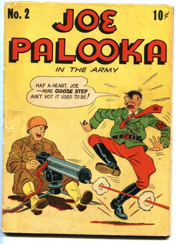 JOE PALOOKA #2 Hitler cover-Golden-Age comic book 1943