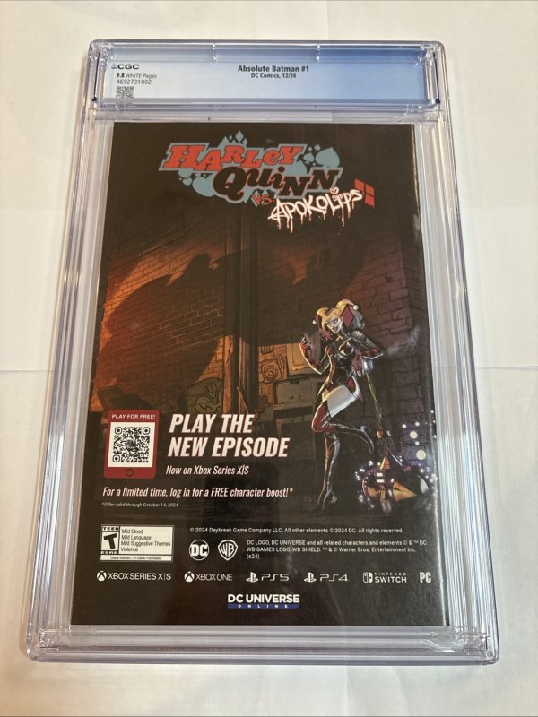 Absolute Batman (2024)  #1 (CGC 9.8) DC Comics • 1st Print