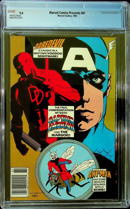 Marvel Comics Presents #81 (1991) - CGC 9.4 - Cert#4007951024