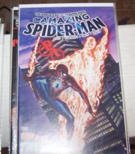 Amazing Spider-Man #  3 2015 Marvel)  alex ross cover   HUMAN TORCH PETER PARKER