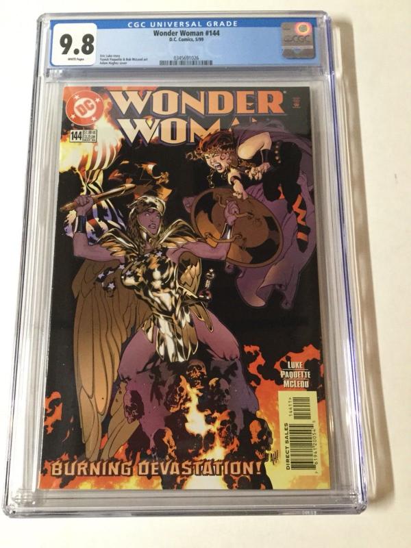 Wonder Woman 144 Cgc 9.8 White Pages Adam Hughes AH! Cover 1987 Series