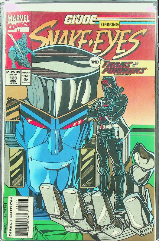 G.I. Joe - Snake-Eyes &Transformers #139-142 (Jul-Oct 1993) - Comic Set of 4 -NM