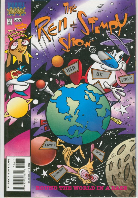 Ren & Stimpy Show Special Round The World In A Daze #1  Marvel Comics 1996 VF/NM