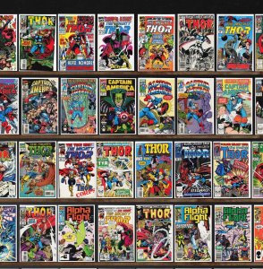 Huge Lot 140+ Comics with The Mighty Thor, Alpha Flight & More!