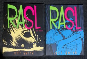 2008/2010 RASL Volume 1 & 2 by Jeff Smith SC VF- 7.5 1st Cartoon Books LOT of 2