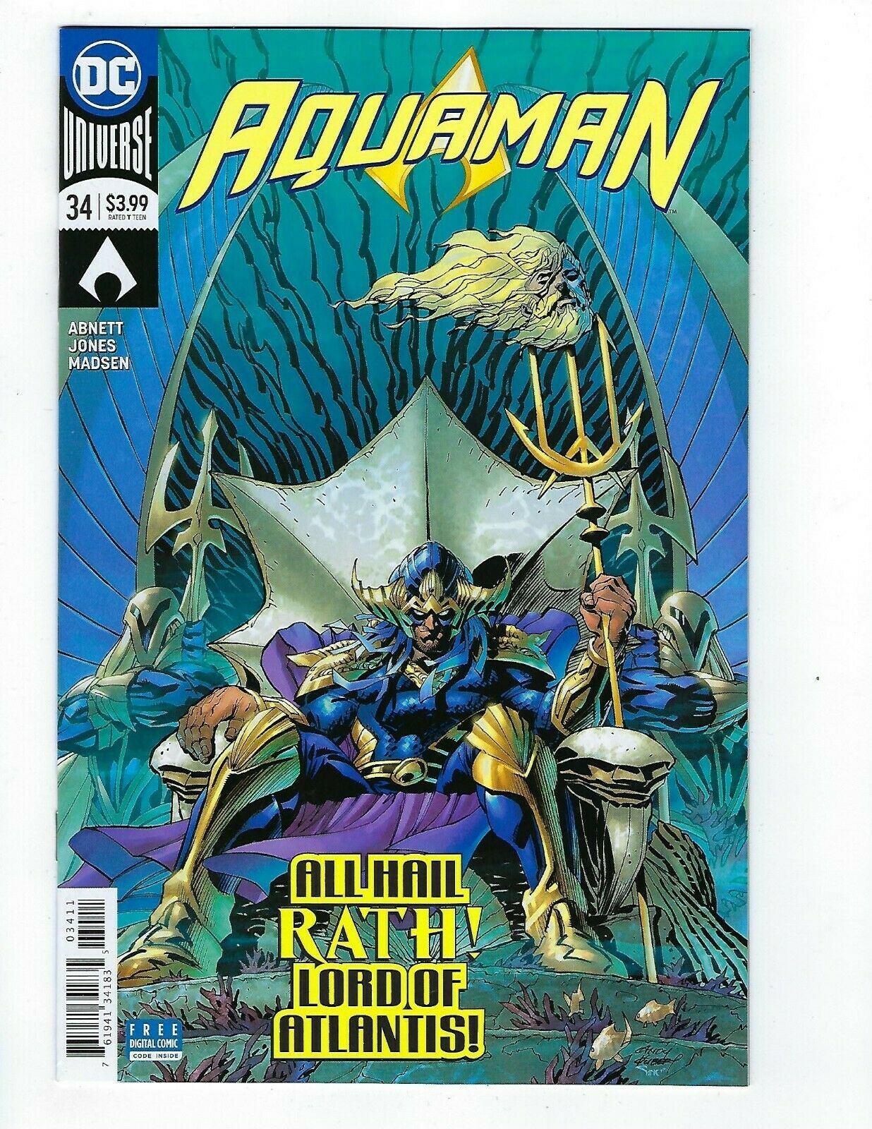 Aquaman 34 Cover A Nm Dc Comic Books Modern Age Dc Comics Aquaman Superhero Hipcomic