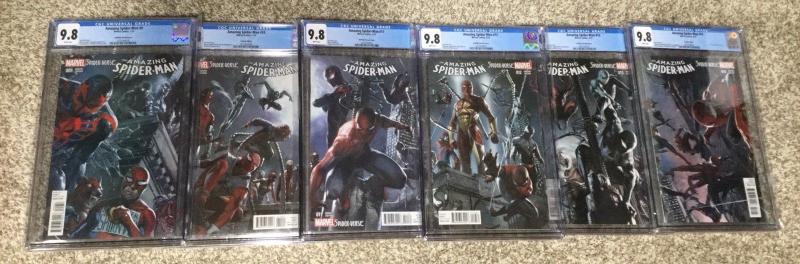 Amazing Spider-man 9 10 11 12 13 14 Dell'Otto Variant Covers Connect Cgc 9.8 Set