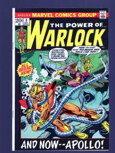 Warlock #3 - 1st. App. Triax the Terrible, 1st. App Rex Carpenter. (9.2 OB) 1972