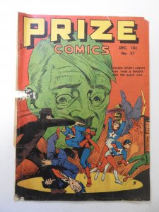 Prize Comics #37 (1943) COVER ONLY
