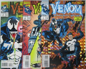 (1993) VENOM FUNERAL PYRE #1 2 3 COMPLETE SET! 1-3! PUNISHER APPEARS!