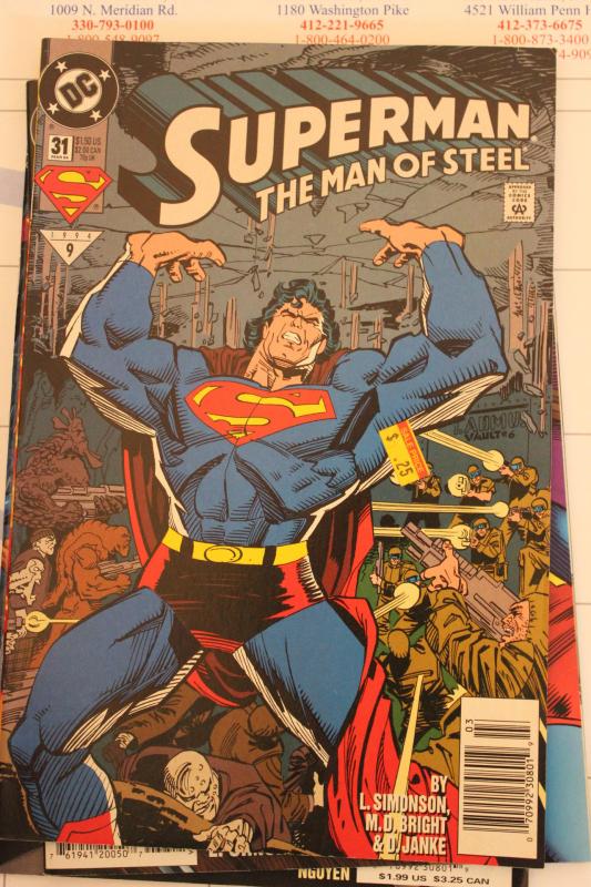 Superman the Man of Steel 31 NM