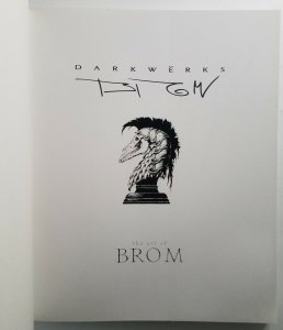 BROM DARKWERKS 1ST PRINT 1997 Rare 2x Signed and Sketched by BROM One of a kind