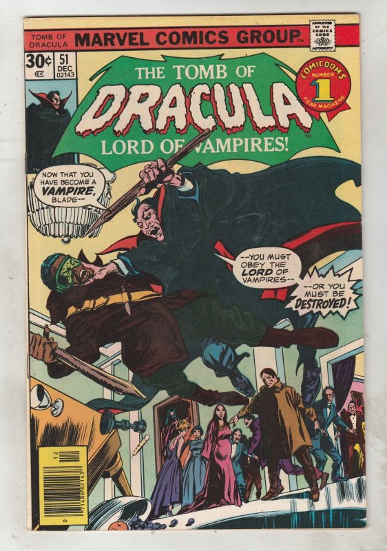 Tomb of Dracula #51 (Dec-76) Blade The Vampire Slayer! VF/NM High-Grade Wow!