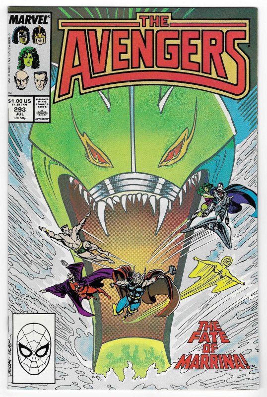 The Avengers #293 Direct Edition (1988)   And Flights of Angels...