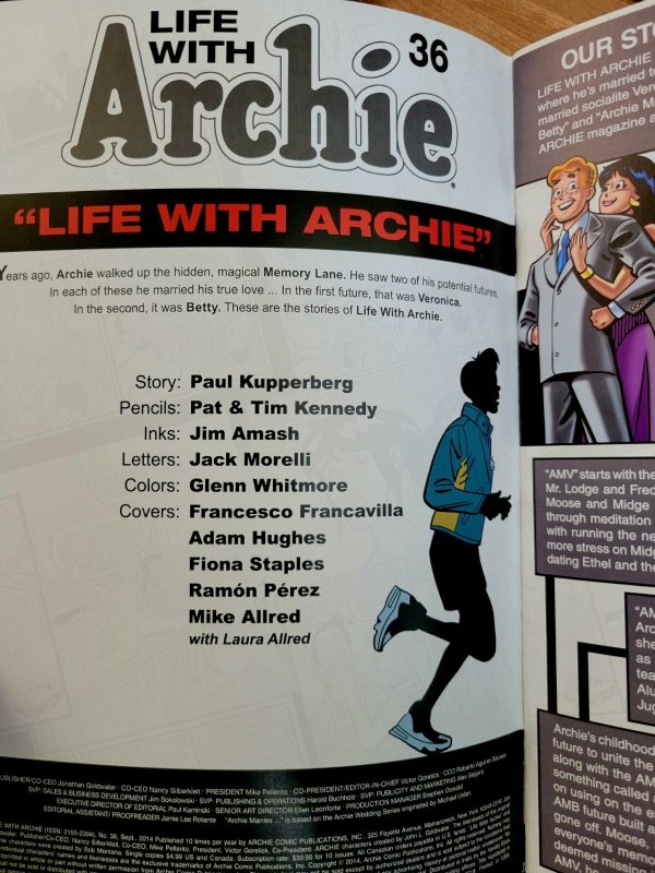 Life w Archie #36 VF (2014) Cover By Adam Hughes! Archie Dies! Penultimate Issue