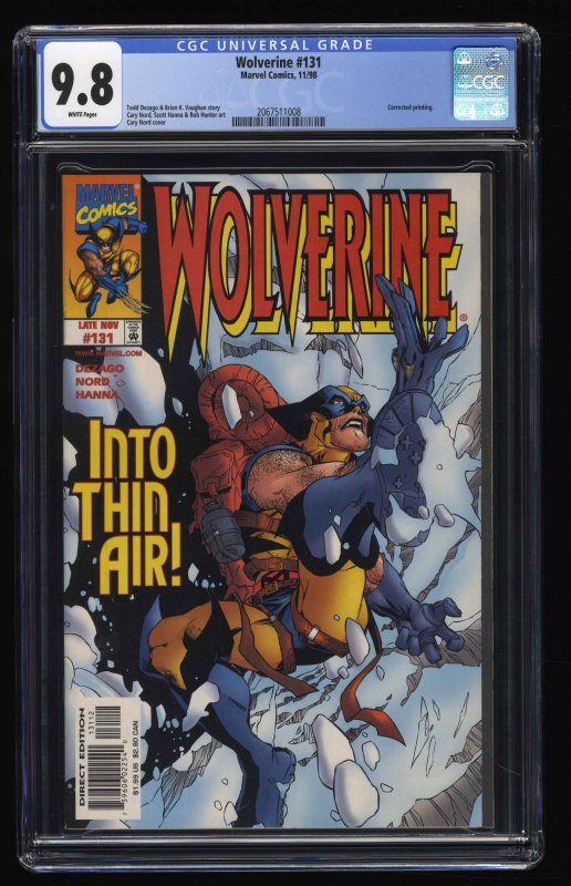 Wolverine #131 CGC NM/M 9.8 White Pages