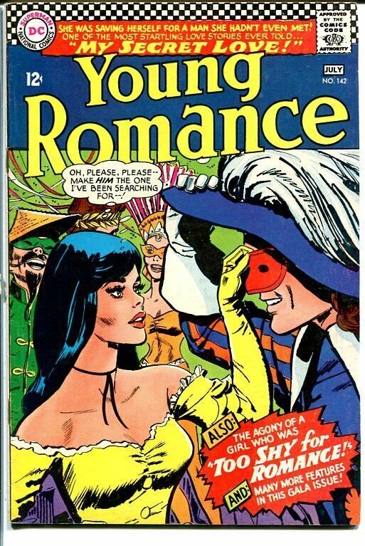 YOUNG ROMANCE #142 1966-DC ROMANCE-MASK COVER FN/VF