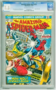 The Amazing Spider-Man #125 (1973) CGC 8.5! OWW Pages!