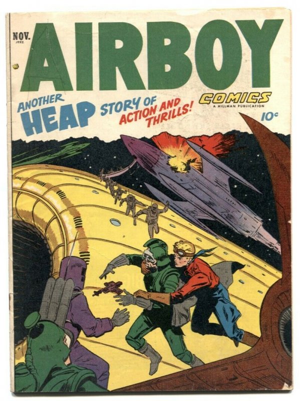 Airboy Comics Vol 9 #10 1952- Princeton v Rugers football VG