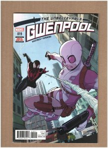 Unbelievable Gwenpool #19 Marvel Now Comics 2017 Miles Morales Spider-man VF+