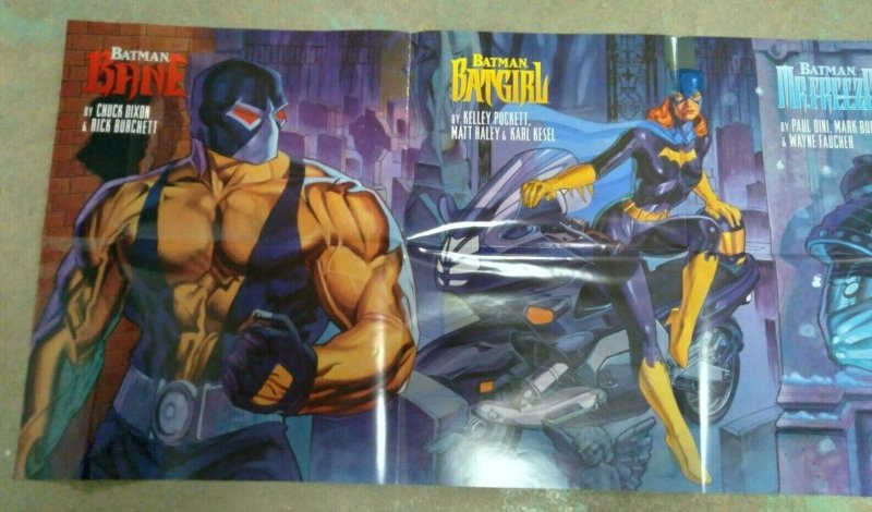 Batman 1997 Promo Banner Poster DC Comics 18 x 58 Bane, Batgirl, Posion Ivy 