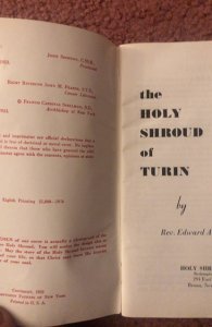 The holy shroud by Wuenschel,1976,64p& extras