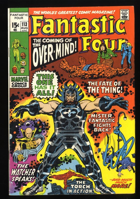 Fantastic Four #113 FN/VF 7.0 Marvel Comics 1st Overmind!