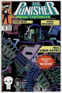 PUNISHER #34, NM+, Reavers, ExoSkeleton, Mike Baron,1987, more in store