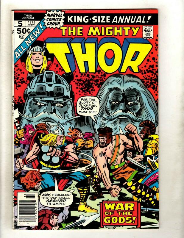 Lot Of 5 Mighty Thor Marvel Comic Books ANNUALS # 5 6 7 8 9 Guardians Loki GK4