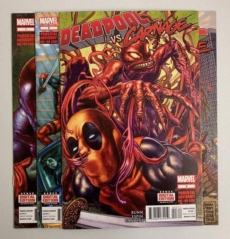 Deadpool Vs Carnage #1-4 Set (Marvel 2014) 1 2 3 4 Cullen Bunn (9.0+) 