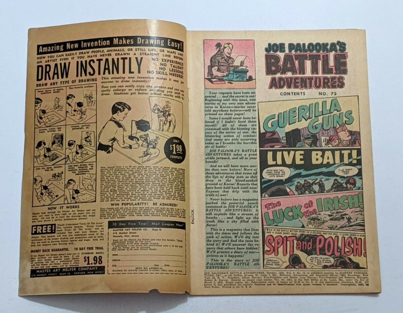 Joe Palooka's Battle Adventures #73 (Oct 1952, Harvey) VG- 3.5 Bob Powell art 