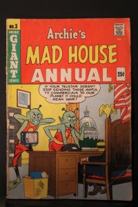 Archie's Madhouse Annual #3 (1965) Mid-High-Grade FN+ Aliens Cover Orego...