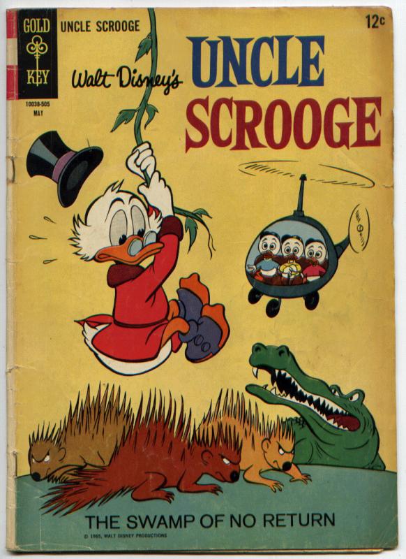 Uncle Scrooge 31, 52, 57, 68 and 75 Silver-Age Dell / Gold Key Low-grade Readers