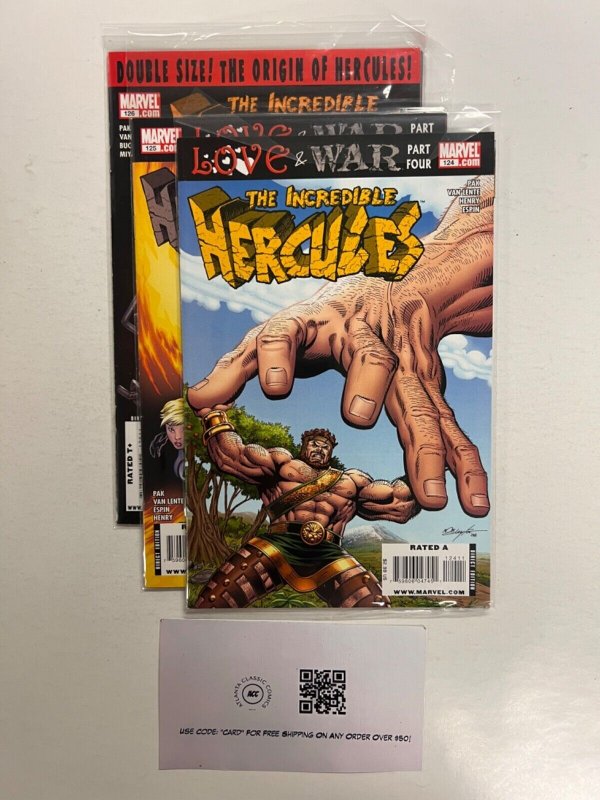 3 The Incredible Hercules Marvel Comic Books # 124 125 126 Spiderman 53 JS35