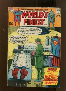 WORLDS FINEST #189 (4.0) MAN WITH SUPERMANS HEART 1969 