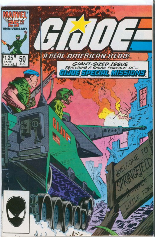 GI Joe A Real American Hero #50 Marvel Comics 1986 VF