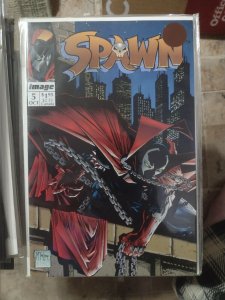 SPAWN  # 5 IMAGE 1992  KEY TODD MCFARLANE  sam and twitch  billy kincaid