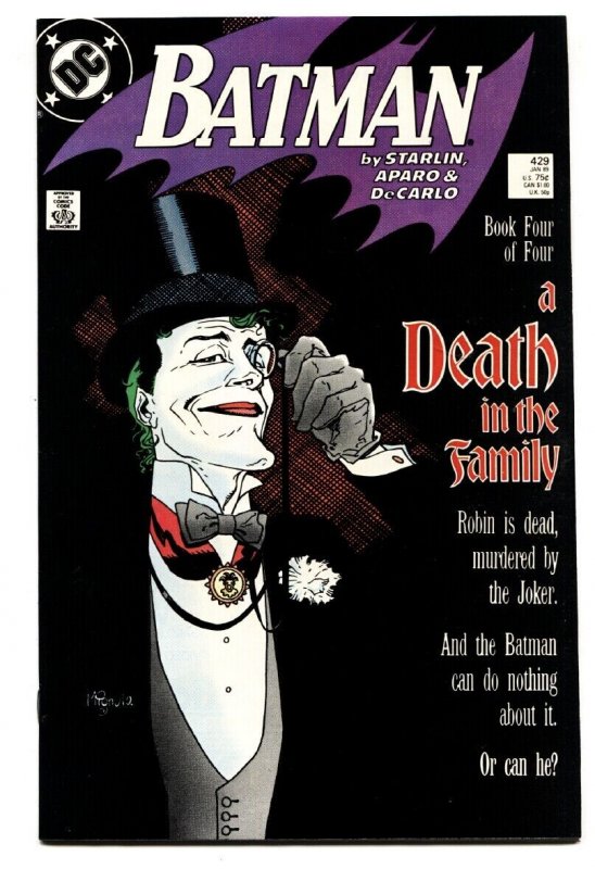 BATMAN #429 JOKER cover-NM-comic book-1988