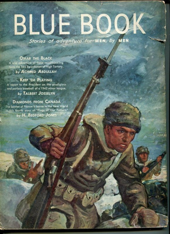 BLUE BOOK PULP-NOV 1942-VG/FN-STOOPS COVER-BEDFORD-JONES- NELSON BOND-BEN VG/FN